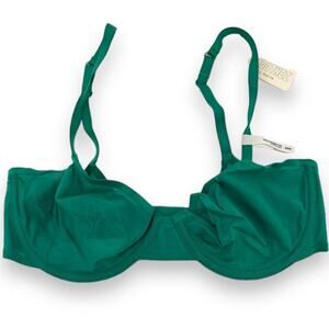 NWT Aerie Balconette Bra 32D Emerald Green Unlined Mesh Underwire Pushup NEW